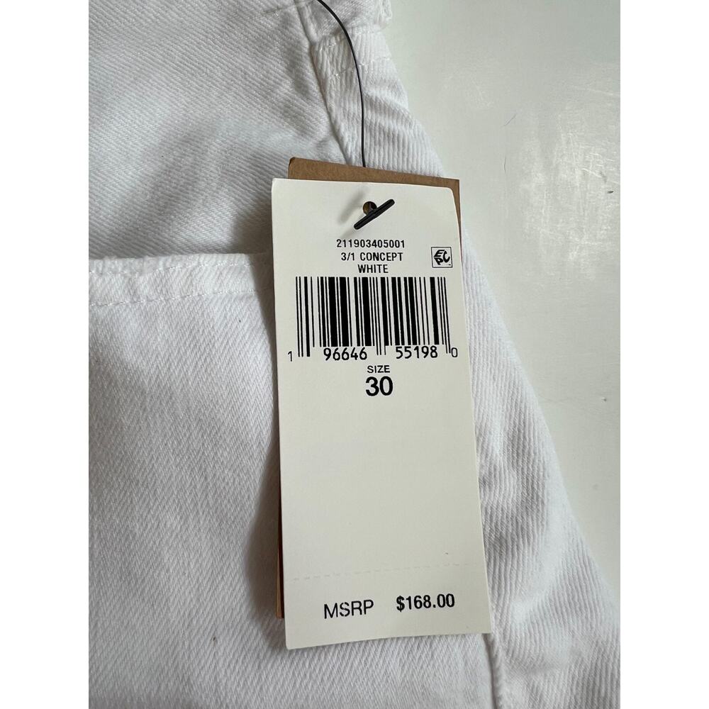 Polo Ralph Lauren White Distressed Hem Short Denim Skirt Women Size 30 NWT $168 - Picture 3 of 13